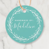 Handgemaakt door: | Jouw namen toevoegen Bedankjes Labels (Achterkant)