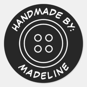 Handgemaakt door   Jouw namen toevoegen Ronde Sticker