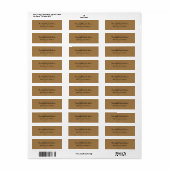 Handgemaakt door - kartonnen ontwerp etiket (Full Sheet)