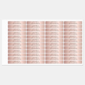 Handgemaakt door naam roos gouden script labels (Vel)