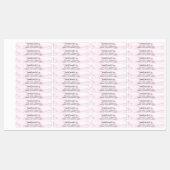 Handgemaakt door naam zwart roze marmer script labels (Vel)