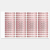 Handgemaakt door naam zwart roze script labels (Vel)