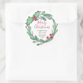 Handgemaakt door persoonlijke kerstmis ronde sticker (Tas)