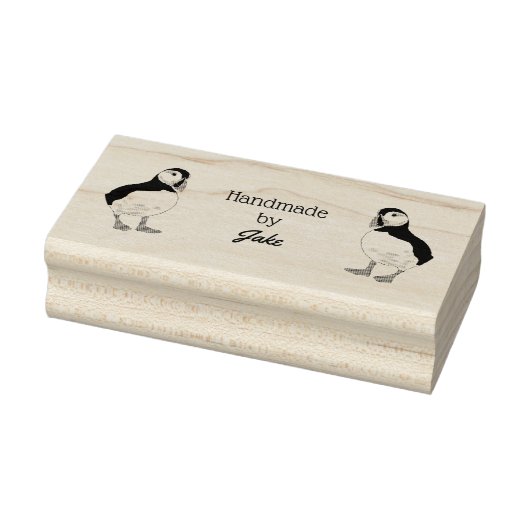 Handgemaakt door Puffin zelfinkeping stempel (Stempel)