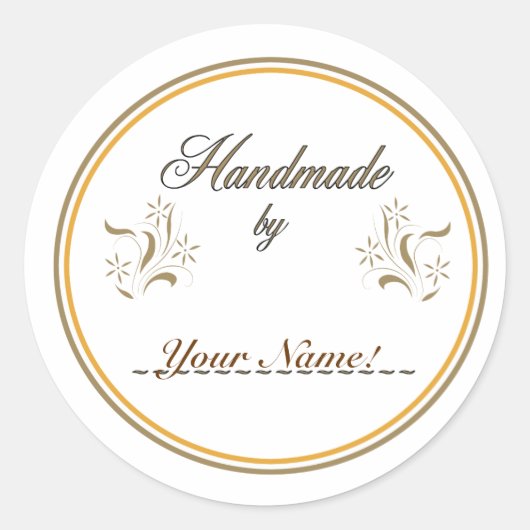 Handgemaakt door... ronde sticker (Voorkant)