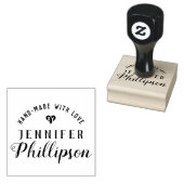 "Handgemaakt door" rustieke ambachtelijke handteke Rubberstempel (Gestempeld)