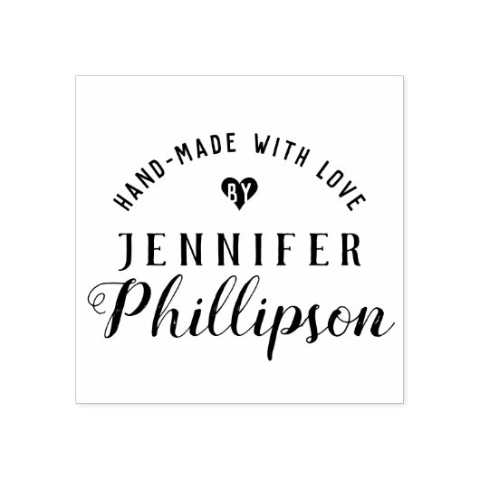 "Handgemaakt door" rustieke ambachtelijke handteke Rubberstempel (Afrduk)