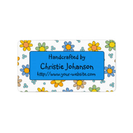 Handgemaakt door - schattige, kleurrijke trendy do etiket