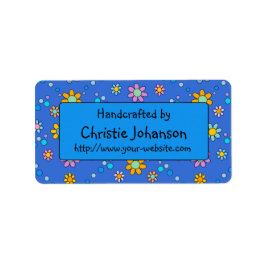 Handgemaakt door - schattige, kleurrijke trendy do etiket