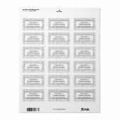 Handgemaakt door - schattige, trendy doodle bloeme etiket (Full Sheet)