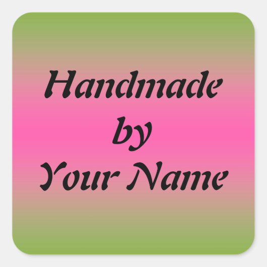 Handgemaakt door Sjabloon sticker (Voorkant)