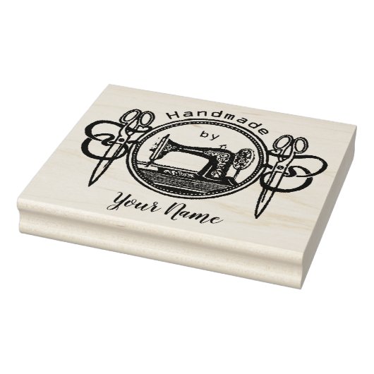 Handgemaakt door Stamp met  naaimachine Rubberstempel (Stempel)
