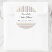 Handgemaakt door - stripes design ronde sticker (Tas)