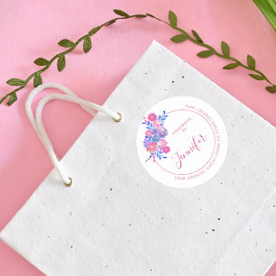 Handgemaakt door U de Naam van de Douane en Info v Ronde Sticker