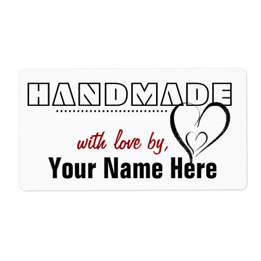 Handgemaakt door uw aangepaste labels (Voorkant)