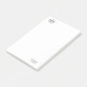 Handgemaakt Door Uw Naam Zwart Post-it® Notes (Schuin)