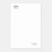 Handgemaakt Door Uw Naam Zwart Post-it® Notes (Voorkant)