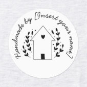 Handgemaakt door You Love House Wreath Iron-On Labels (Design 2)
