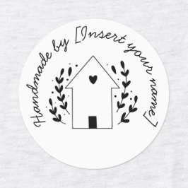 Handgemaakt door You Love House Wreath Iron-On Labels