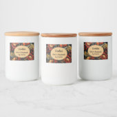 Handgemaakt door yourname Rosepaint Rosemaling 6 v Voedselcontainer Etiket (Flessen)