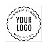 Handgemaakt door Zelfinkt Stempel met Logo Scallop (Design)