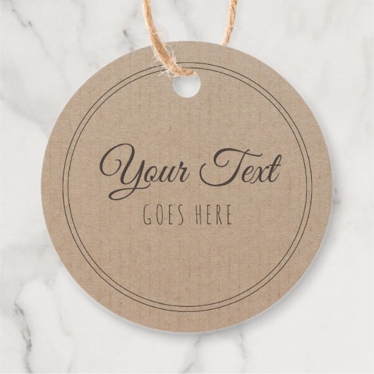  handgemaakt, eenvoudig Trendy Kraft Paper Bedankjes Labels (Achterkant)