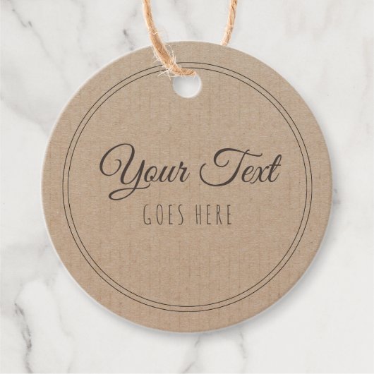  handgemaakt, eenvoudig Trendy Kraft Paper Bedankjes Labels (Voorkant)