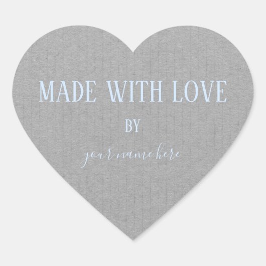  handgemaakt, eenvoudig Trendy Kraft Paper Hart Sticker (Voorkant)