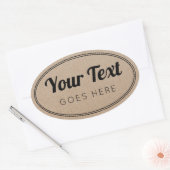  handgemaakt, eenvoudig Trendy Kraft Paper Ovale Sticker (Envelop)