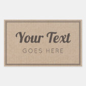  handgemaakt, eenvoudig Trendy Kraft Paper Rechthoekige Sticker (Voorkant)