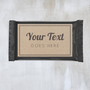  handgemaakt, eenvoudig Trendy Kraft Paper Rechthoekige Sticker