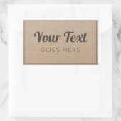  handgemaakt, eenvoudig Trendy Kraft Paper Rechthoekige Sticker (Tas)