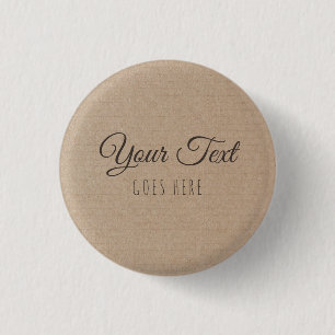 handgemaakt, eenvoudig Trendy Kraft Paper Ronde Button 3,2 Cm