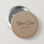  handgemaakt, eenvoudig Trendy Kraft Paper Ronde Button 7,6 Cm (Voorkant /achterkant)