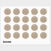  handgemaakt, eenvoudig Trendy Kraft Paper Ronde Sticker (Vel)
