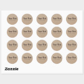  handgemaakt, eenvoudig Trendy Kraft Paper Ronde Sticker (Vel)