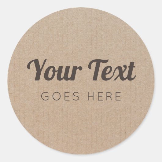  handgemaakt, eenvoudig Trendy Kraft Paper Ronde Sticker (Voorkant)