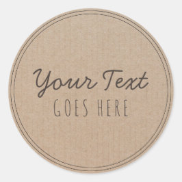  handgemaakt, eenvoudig Trendy Kraft Paper Ronde Sticker