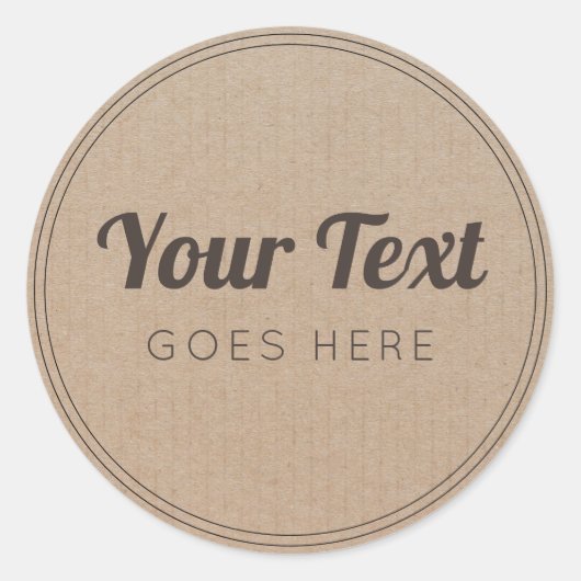 handgemaakt, eenvoudig Trendy Kraft Paper Ronde Sticker (Voorkant)