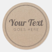  handgemaakt, eenvoudig Trendy Kraft Paper Ronde Sticker (Voorkant)