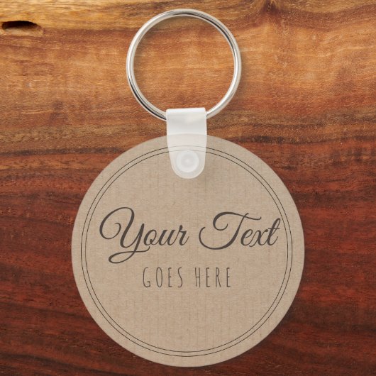  handgemaakt, eenvoudig Trendy Kraft Paper Sleutelhanger (Voorkant)