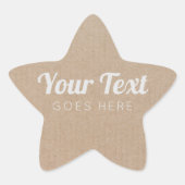  handgemaakt, eenvoudig Trendy Kraft Paper Ster Sticker (Voorkant)