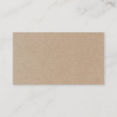 handgemaakt, eenvoudig Trendy Kraft Paper Visitekaartje (Achterkant)