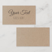handgemaakt, eenvoudig Trendy Kraft Paper Visitekaartje (Voorkant / Achterkant)