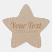  handgemaakt, eenvoudig Trendy Kraft-papier Ster Sticker (Voorkant)