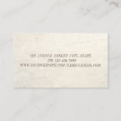 Handgemaakt, elegant, eenvoudig, stijlvol, minimal visitekaartje (Achterkant)