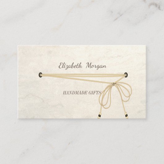 Handgemaakt, elegant, eenvoudig, stijlvol, minimal visitekaartje (Voorkant)