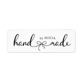 Handgemaakt elegant scriptproduct Monogram label (Voorkant)