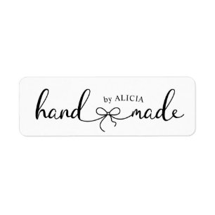 Handgemaakt elegant scriptproduct Monogram label