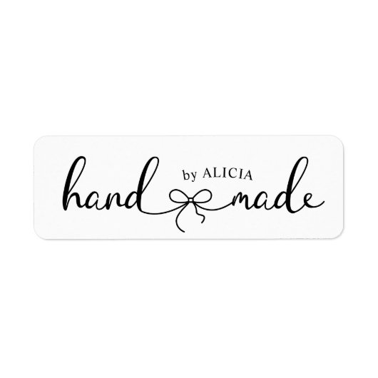 Handgemaakt elegant scriptproduct Monogram label (Voorkant)